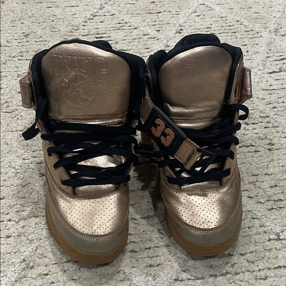 Patrick Ewing athletics 33 Gold High-Top Sneakers size 8